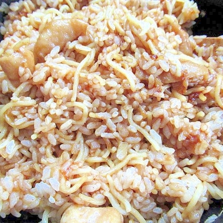 鶏皮そばめし